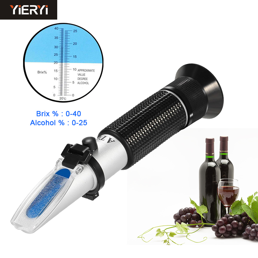 Marine Aquarium Refractometer - 0-40% Brix 0-25% alkohol winogron refraktometr