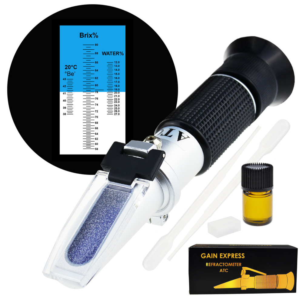 Marine Aquarium Refractometer - Refraktometr do miodu 3-w-1 Brix/Wilgotność/Beau, tester
