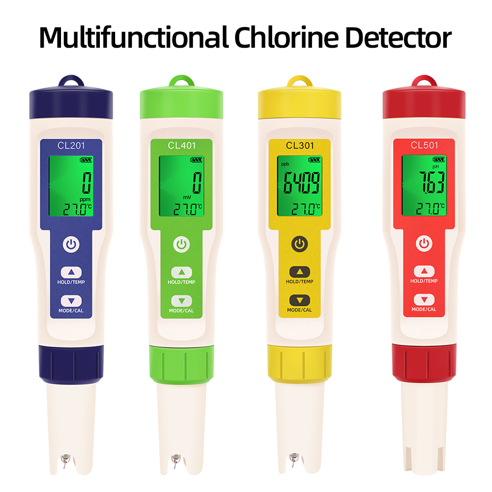 Marine Test Kit - PH/CL2/H2/ORP/miernik temperatury detektor chloru cyfrowy Tester