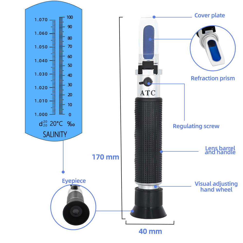 Ręczny refraktometr zasolenia  – Marine Aquarium Refractometer recenzja i cena