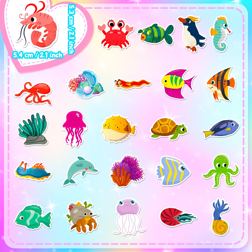 50 szt. Naklejek z motywem życ – Aquarium And Marine recenzja i cena