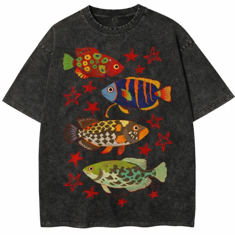 Koszulka z nadrukiem tropikaln – Aquarium Marine Color recenzja i cena