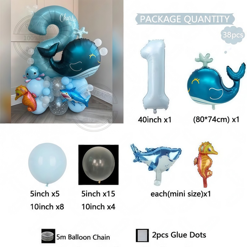 38-częściowy zestaw balonów ur – Marine Aquarium Decorations recenzja i cena