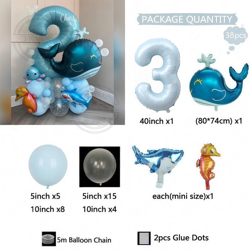 38-częściowy zestaw balonów ur – Marine Aquarium Decorations recenzja i cena